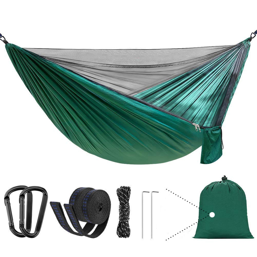 Premium Ultralight Diamond Bi-color Nylon Parachute Double Hammock
