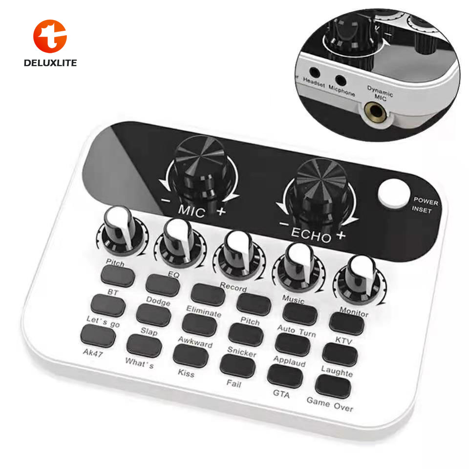 Music sound card USB External Multi-function mixer Computer Android Sound Cards