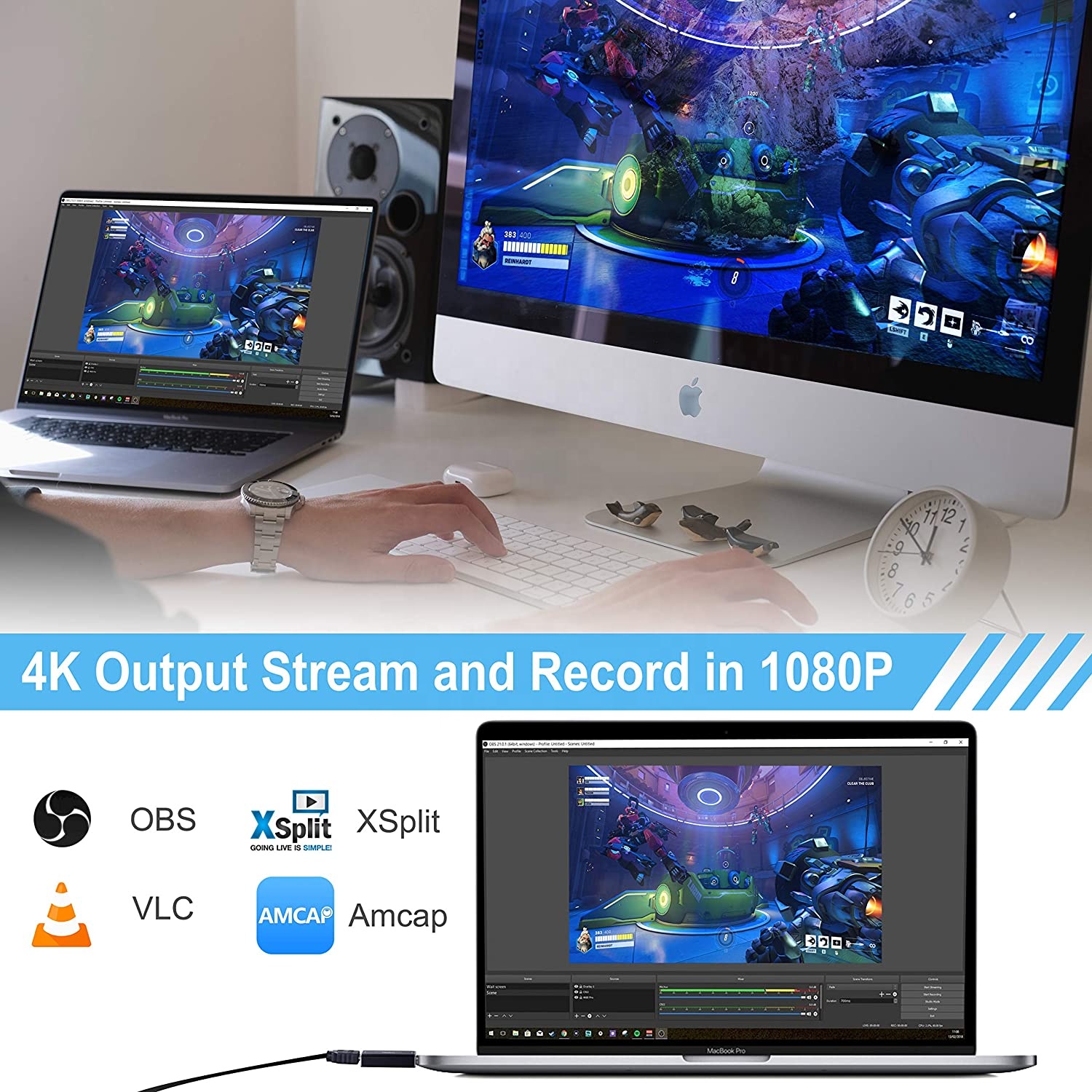 4k выход потока и записи в 1080P HDMI к USB 2,0 мини аудио видео игры карты захвата конвертер вирдин медиа/dvd-плеер