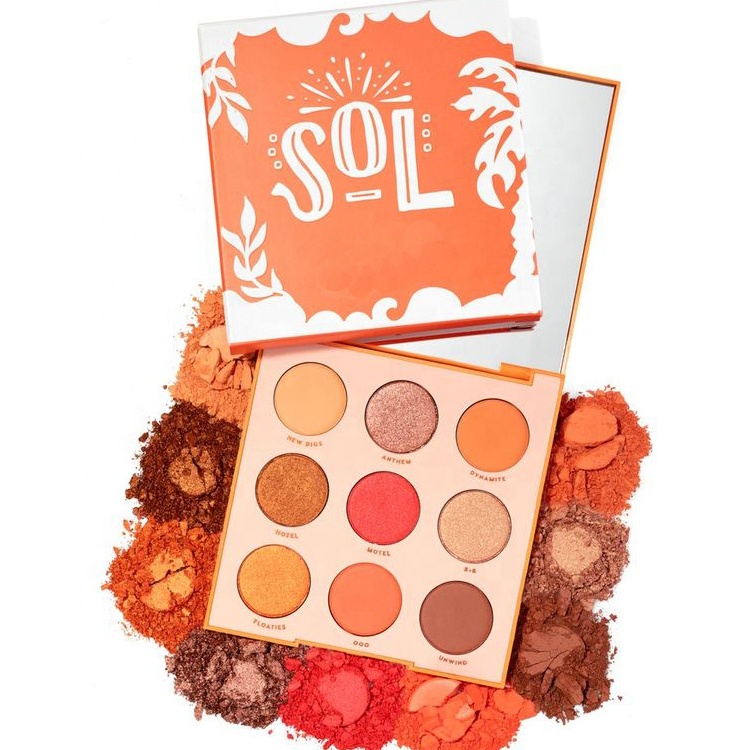 Low moq glitter eyeshadow custom your own press eyeshadow oem eyeshadow pallete