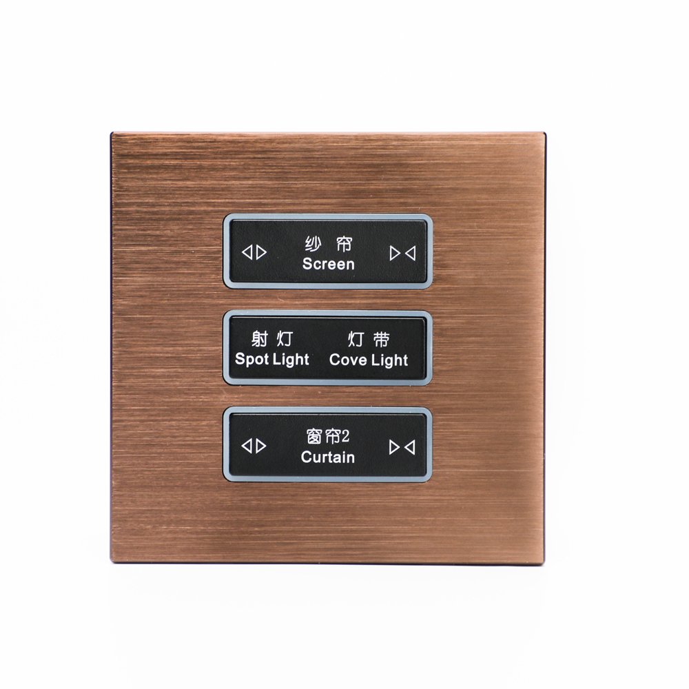 Omni IoT технология низкого напряжения DC12V настенный сенсорный переключатель для управления занавесками в отеле