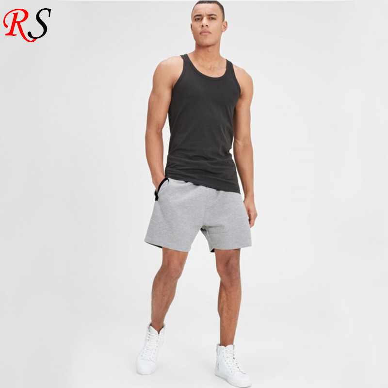 High Quality Knitted Sweat Custom Swim Wholeslae 100%Cotton Gym Sport Shorts Men