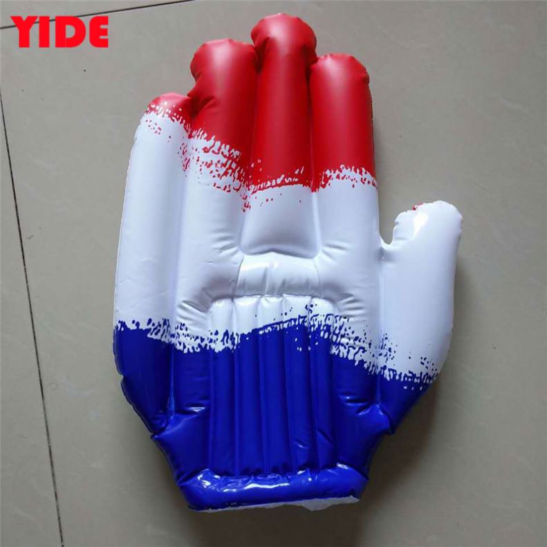 Customize Promotional Five-finger Pvc Material Inflatable Cheering Hands For Concert,Sport And Ball Games