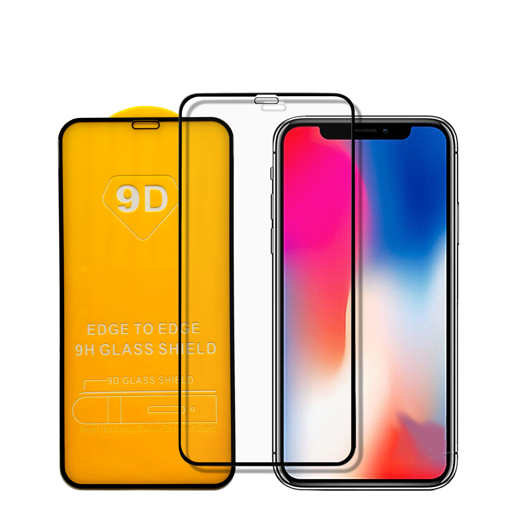 Заводская поставка шелкография 9D закаленное стекло для iphone x/xs 11 pro защита экрана от взрыва