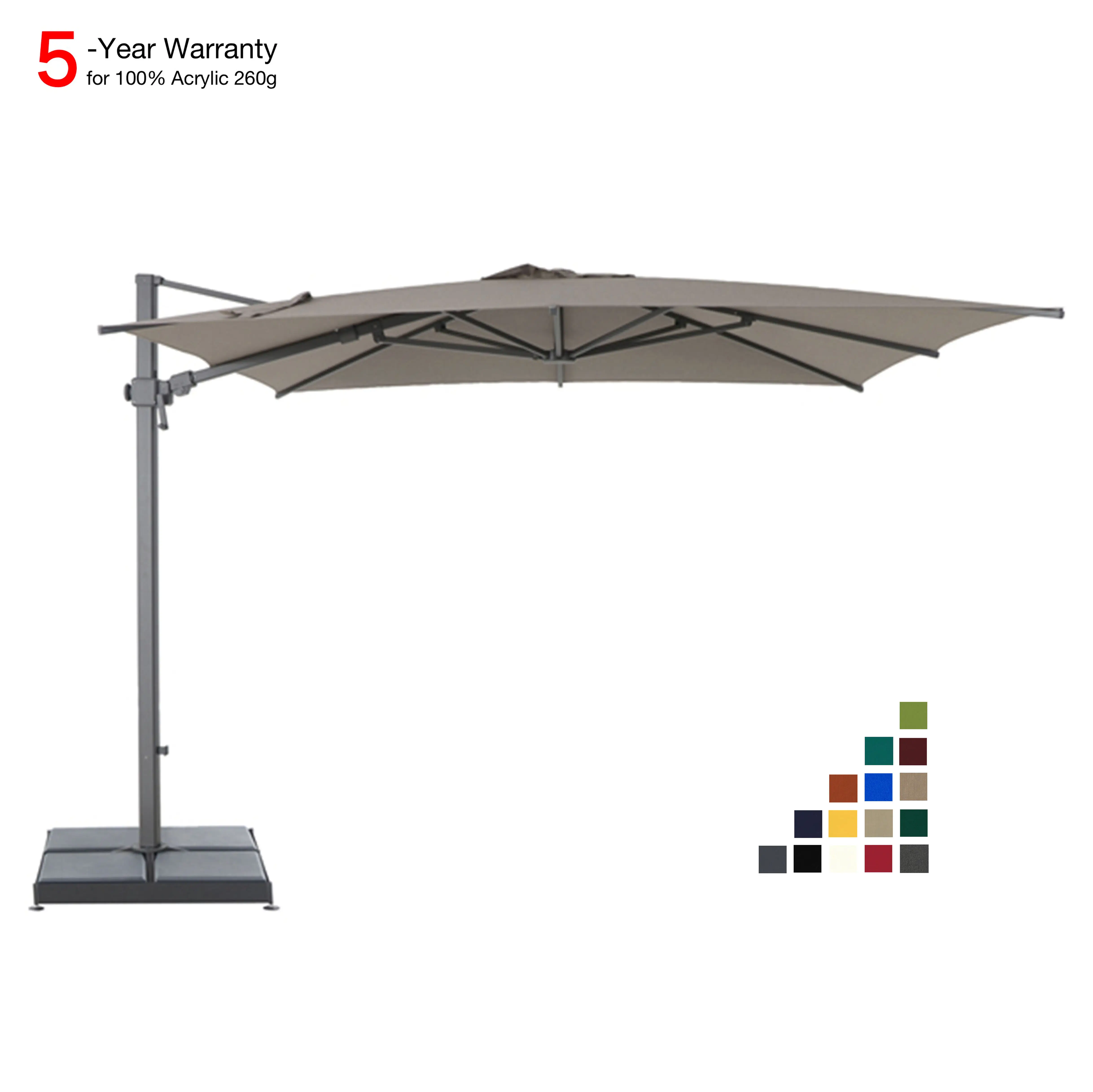 Parasol Commercial High End Big Size Aluminium Cantilever Patio Umbrella Parasol Terrasse Courtyard