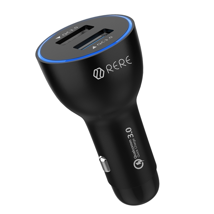 Заводская горячая Распродажа автомобильное зарядное устройство с двумя USB-портами 36 Вт QC3.0