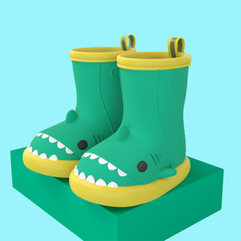 2022 botas de tiburon водонепроницаемые ботинки botas de lluvia уличные Нескользящие детские резиновые сапоги Shark