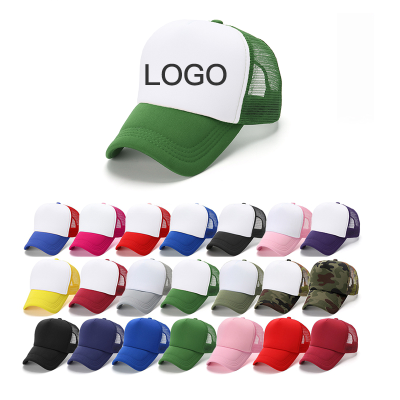 Высокое качество пустой Пользовательский логотип 5 панель Спорт Gorras Gorros вышивка хлопок печать бейсбольная сетка пена шляпа водителя грузовика Кепка