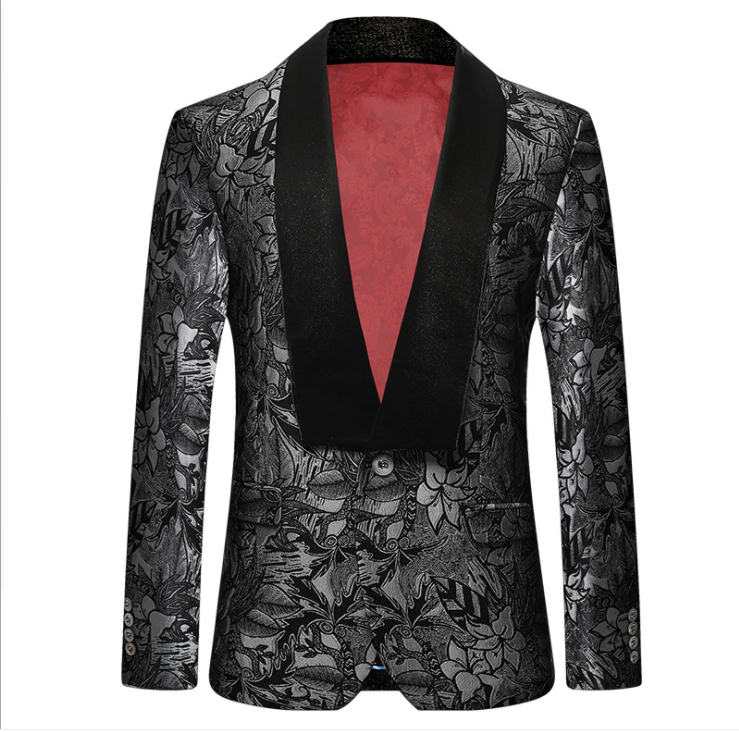 Men's silk jacquard suits sheet multicolor bigger sizes stage costumes suits the host party dresses singer performance clothing