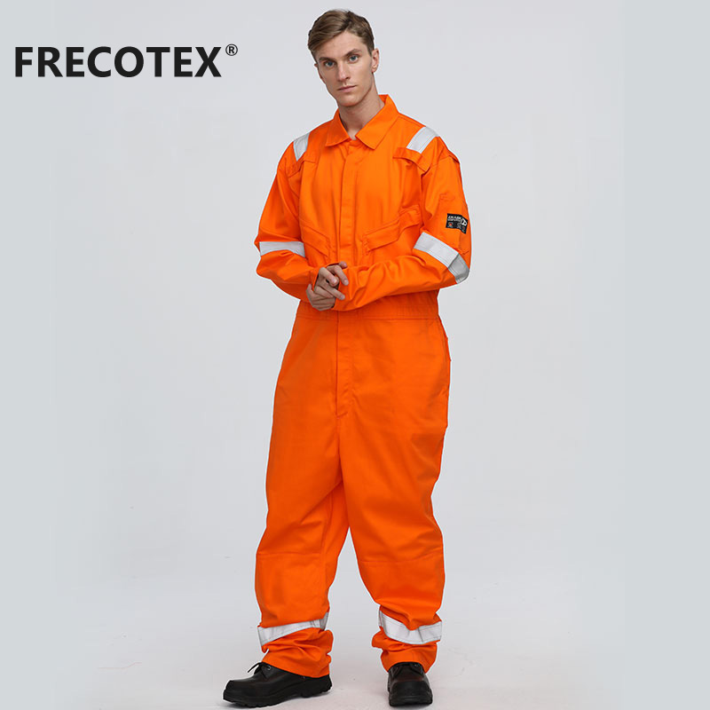 FRECOTEX 100% хлопковый сварочный комбинезон огнезащитный Электрический защитный Спецодежда промышленный комбинезон