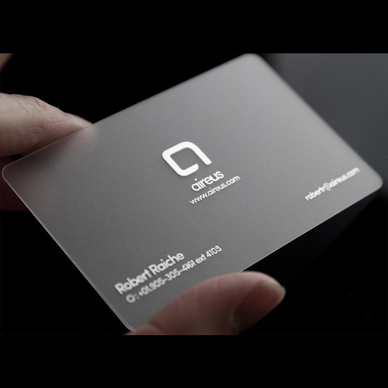 Wholesale customized printing special high quality pvc transparent plastic business card