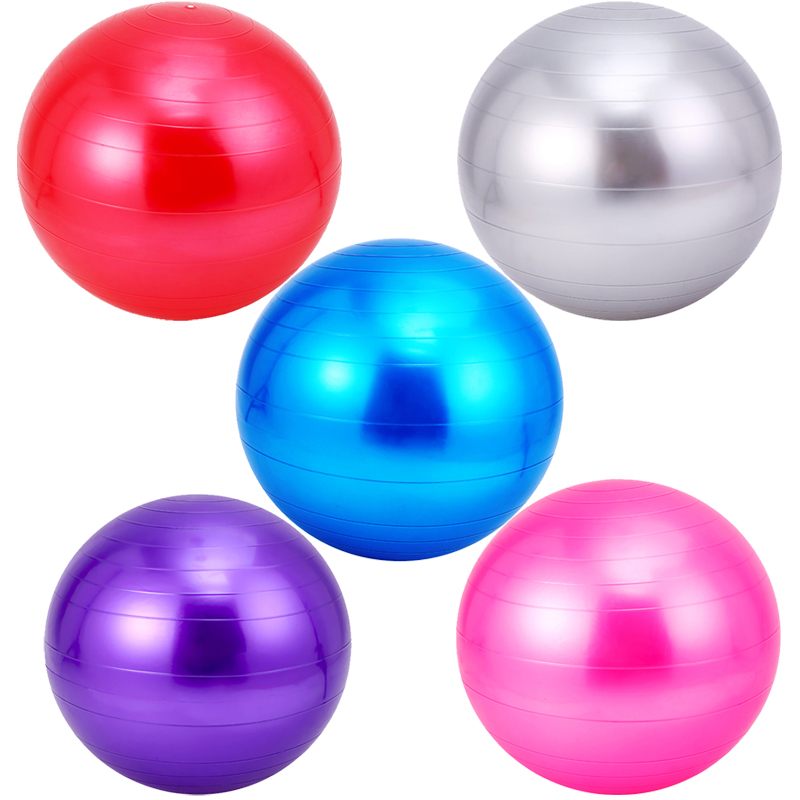 Custom 55cm 65cm 75cm Pvc Colorful Exercise Gym Yoga Ball With Air Pump Eco Friendly Yoga Ball Balance trainer PVC Yoga Ball