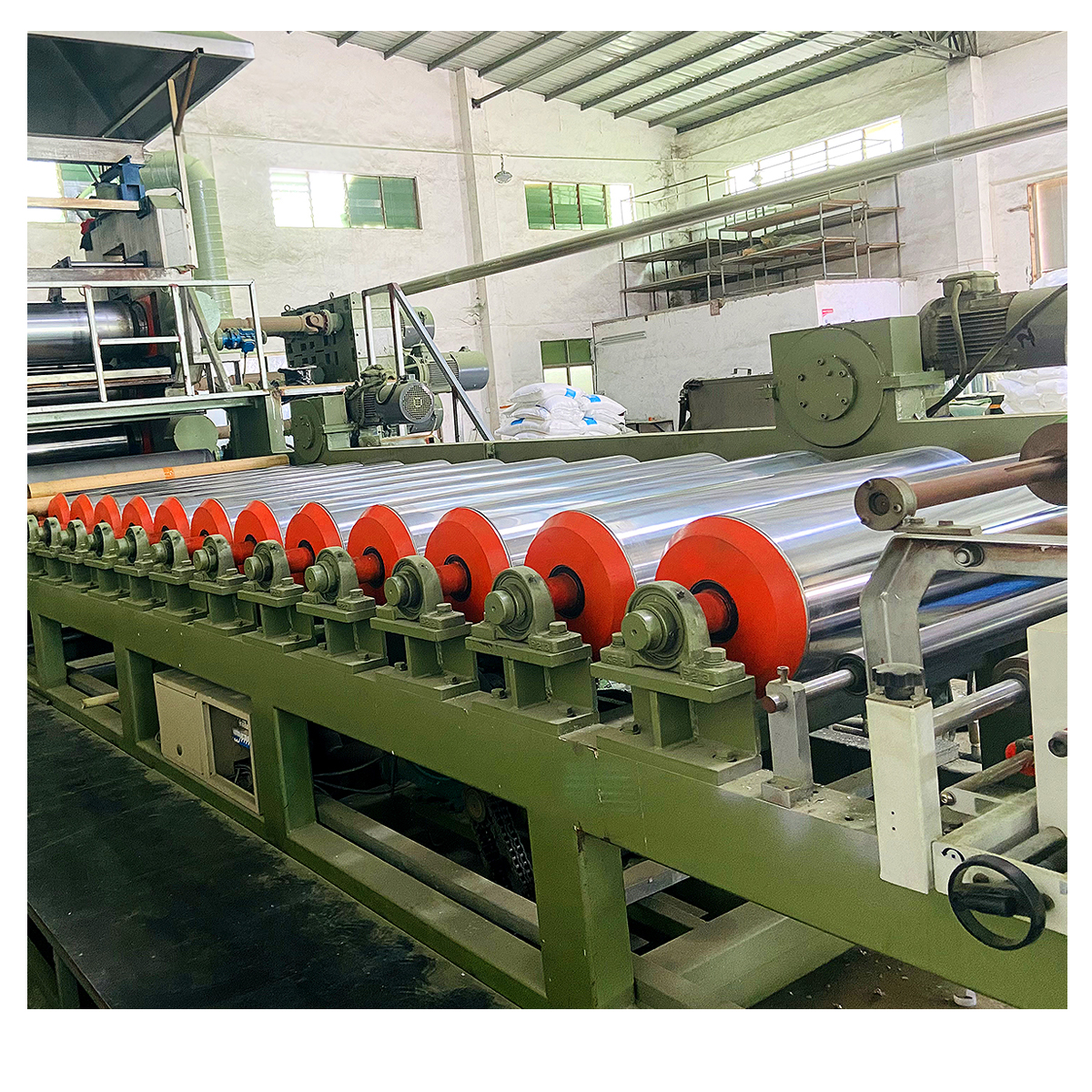 400*1350 Five Roll High-Speed Rigid PVC Film Extrusion Calendering Machine With Production Line