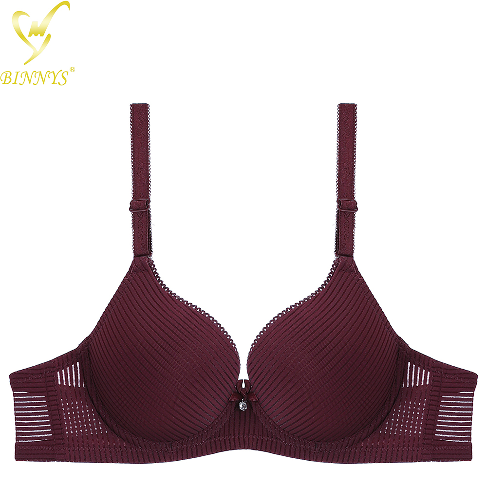 BINNYS новый модный Удобный полосатый бюстгальтер 32A на косточках для девочек