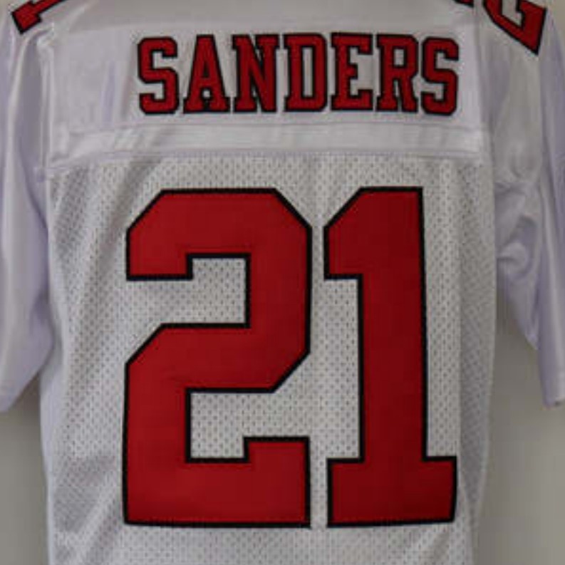 Белые майки для американского футбола Deion Sanders высшего качества