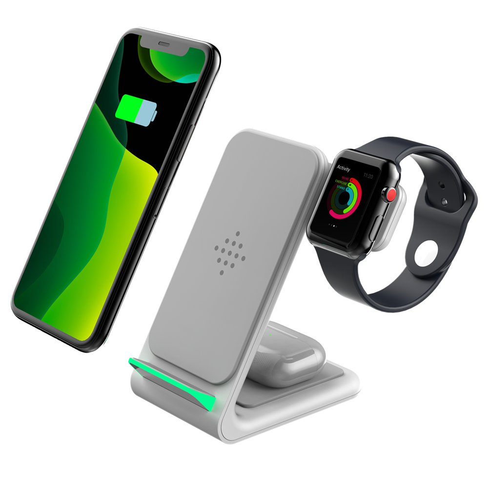 YFZN Amazon HOT 3 in 1 wireless charging station 15W fast charge suitable for Apple 12pormax wireless fast charge charger
