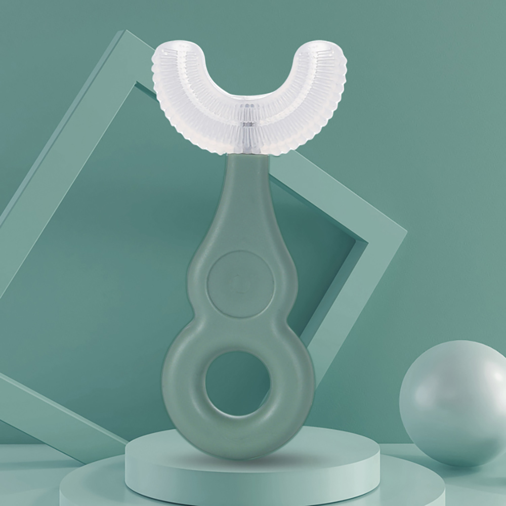 Portable small Smart silicone Sonic U-Shaped Toothbrush 360 Degree Kids teeth Toothbrush