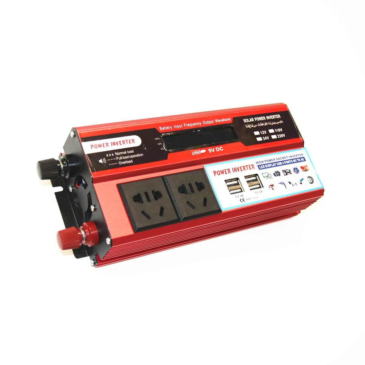 DC AC Car Power Inverter 2000 watt with LCD Display 4 USB and 2 Socket