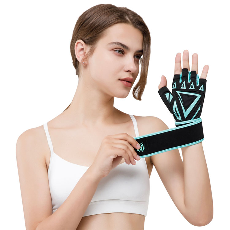 Анти-slip дышащие Половина Finger Фитнес спортивной подготовки для тяжелой атлетики для тренировок и занятий в спортзале, перчатки withband