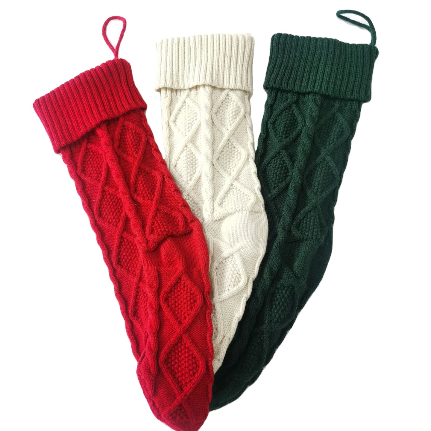 Knitted Christmas Stocking For Holiday Decorations Plaid Home Snowman Christmas Decoration