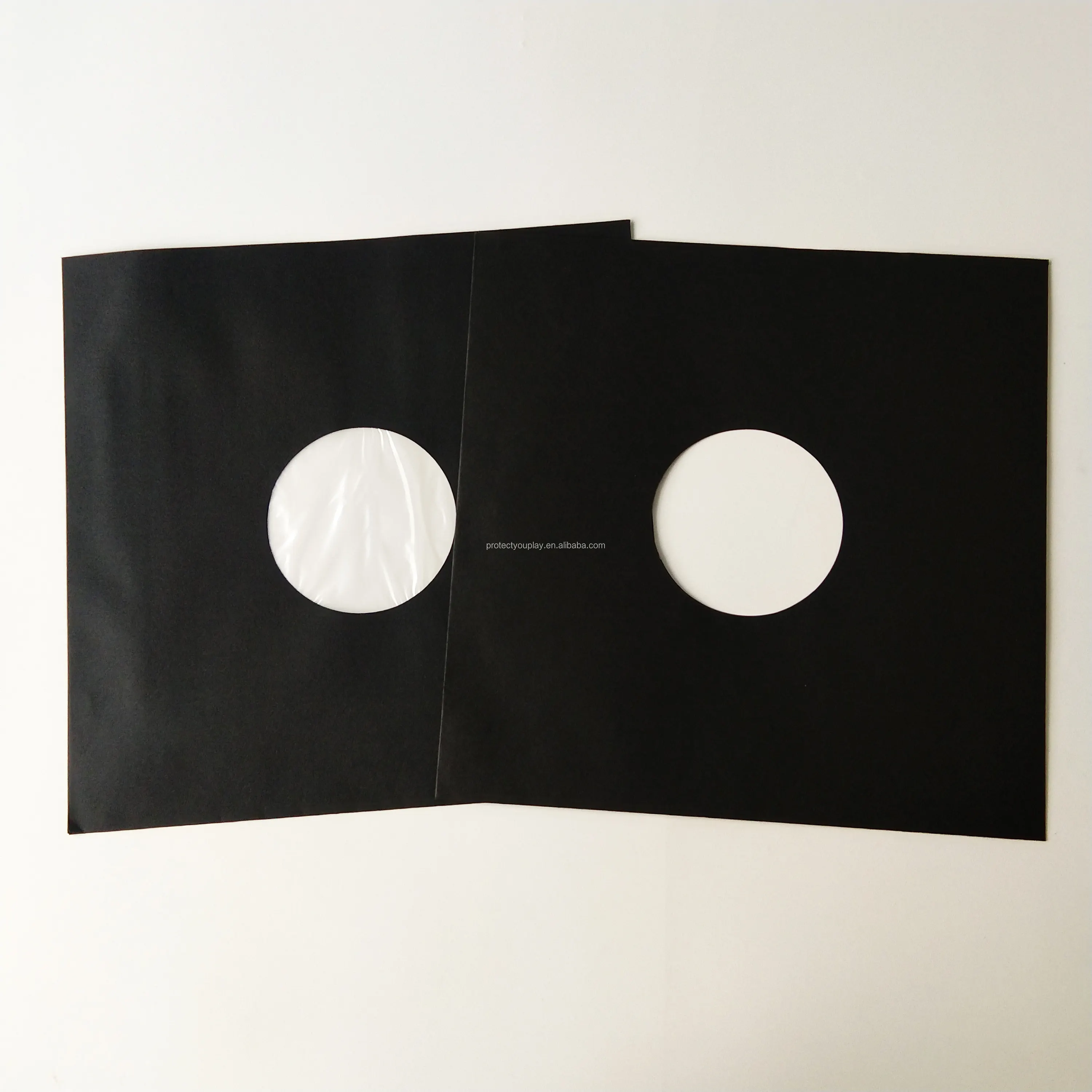 33RPM Printing Paper Vinyl Record Sleeves 12" Black Kraft Paper Poly Liner LP Inner Sleeve