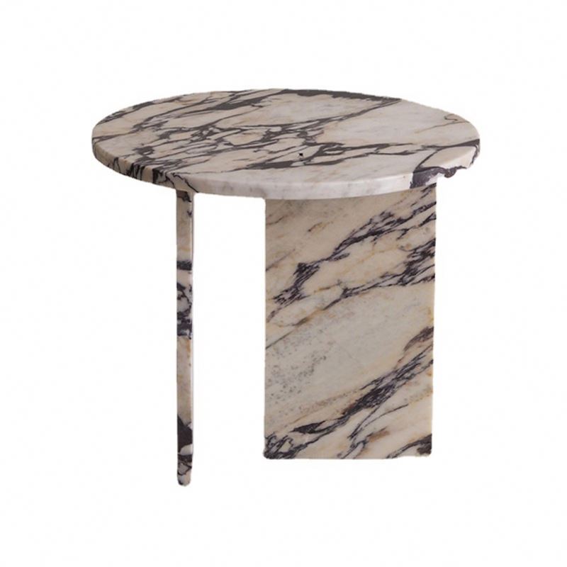 Italy Luxury calacatta viola marble round coffee table