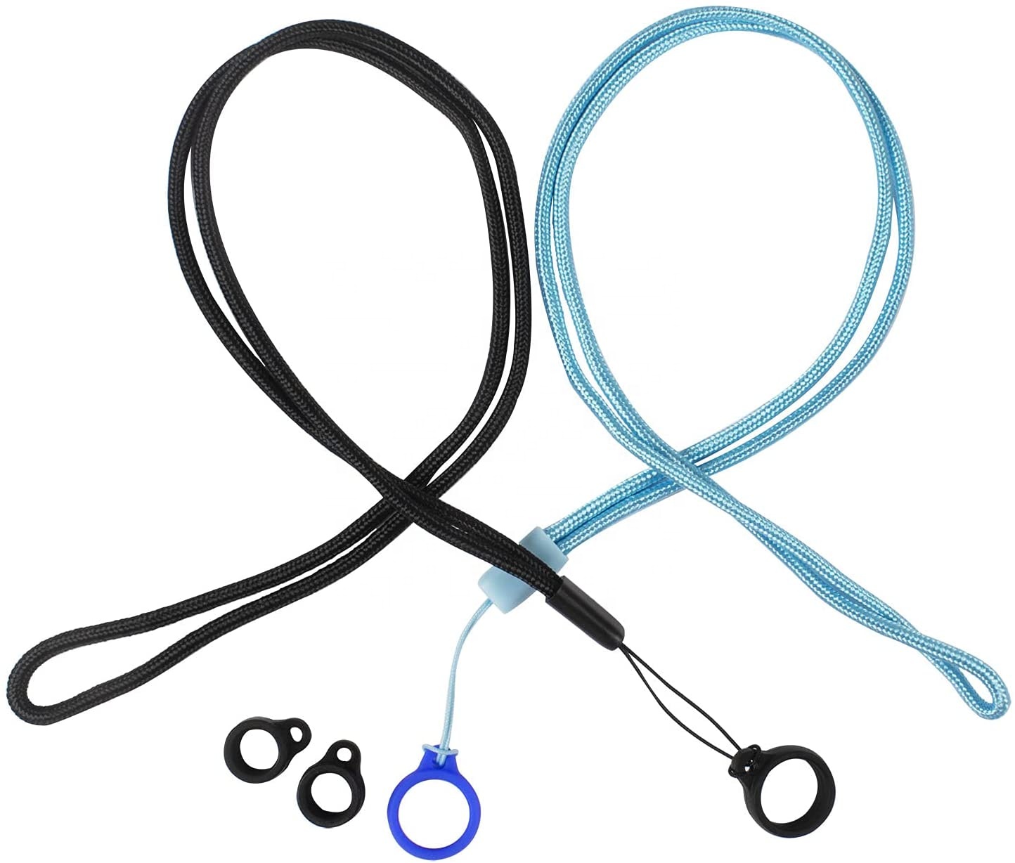 2 Pieces round Anti-Lost Necklace Lanyard vape with Anti-Slip Silicone Rubber Rings for vape