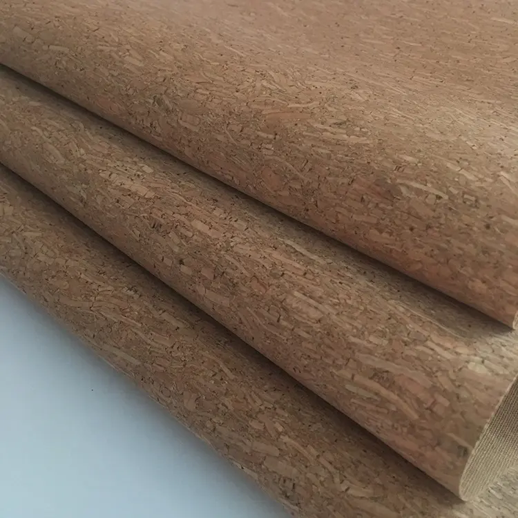Fancy Eco-friendly Portugal vegan Natural Cork Leather fabric For wallet Shoes Bags