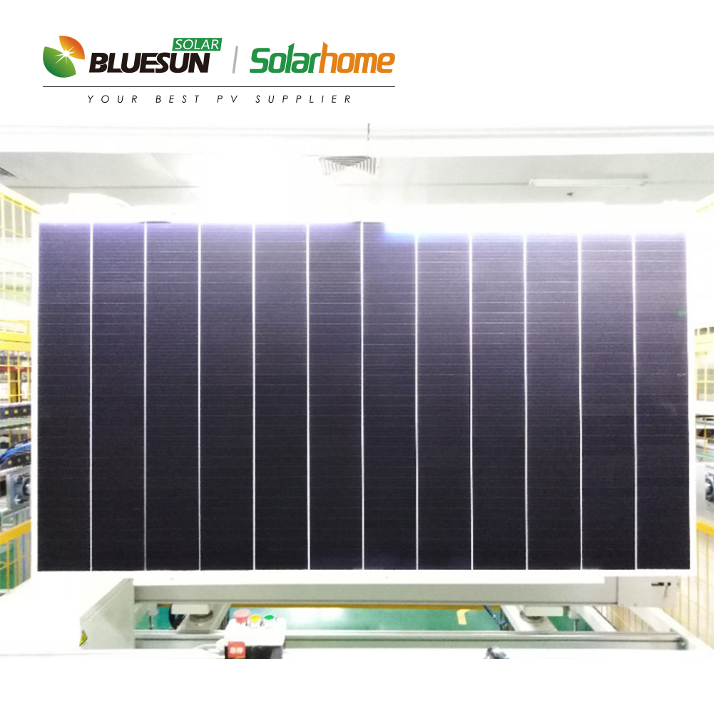Bluesun Hot Sell 500W Overlap Solar Panel 550W Half Cell PV Module Monocrystalline Overlapping Solar Panel