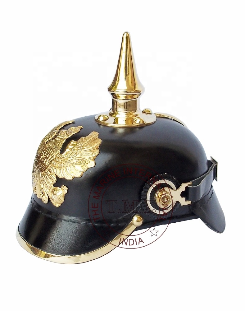 Немецкий кожаный армированный шлем Pickelhaube ~ коллекционный армированный подарок