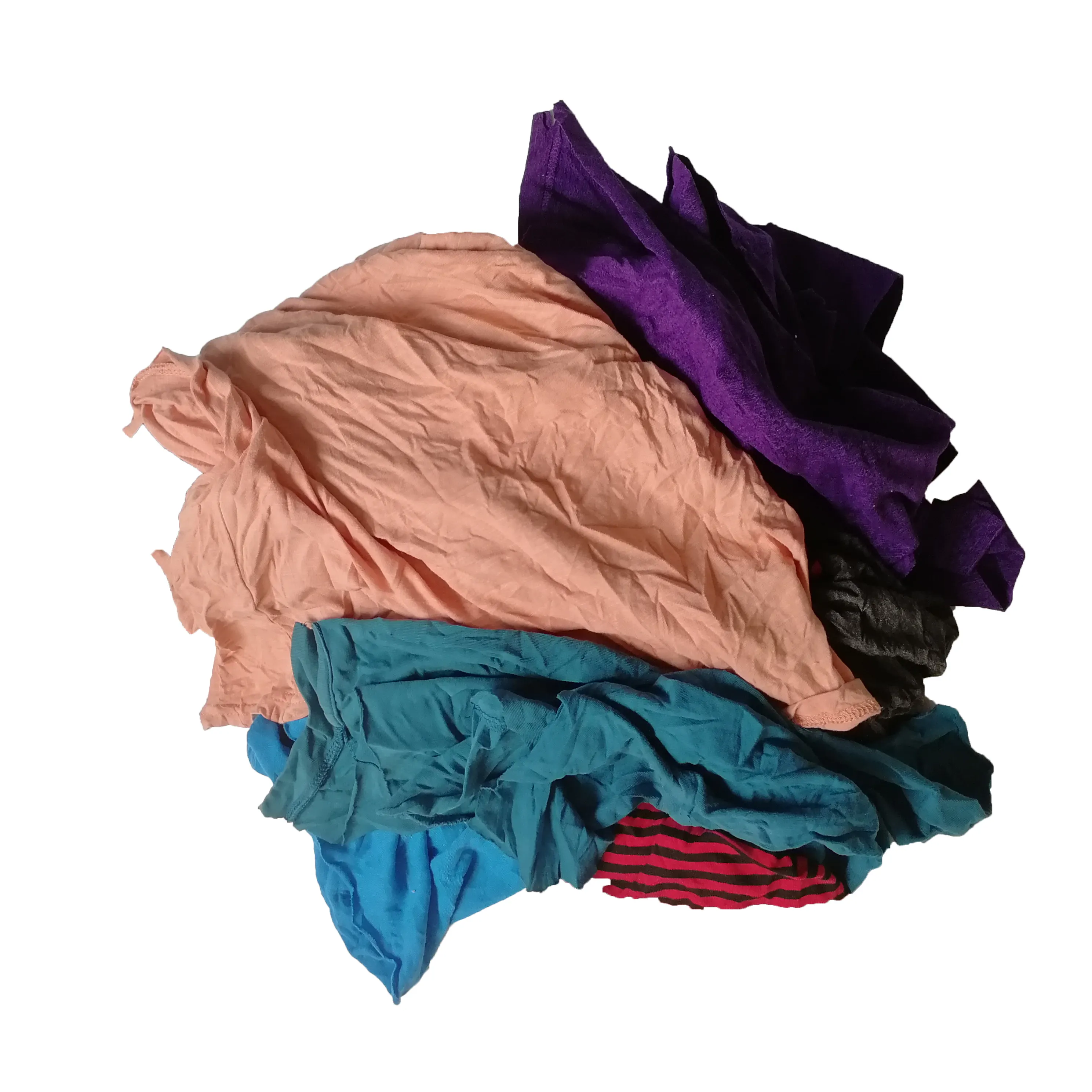 High quality recycling clothing 100% cotton industry dark wiping rags