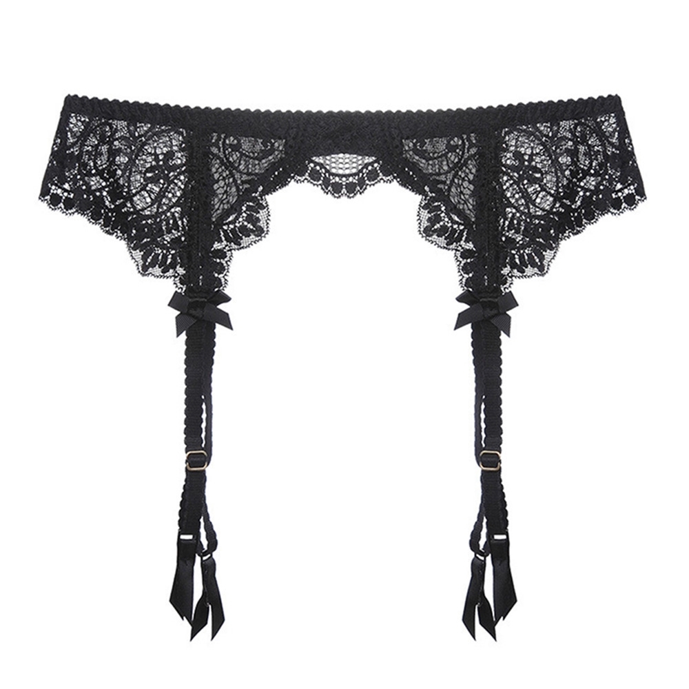 Sexy Seduction lace ultra thin wide edge see-through transparent with garter clip