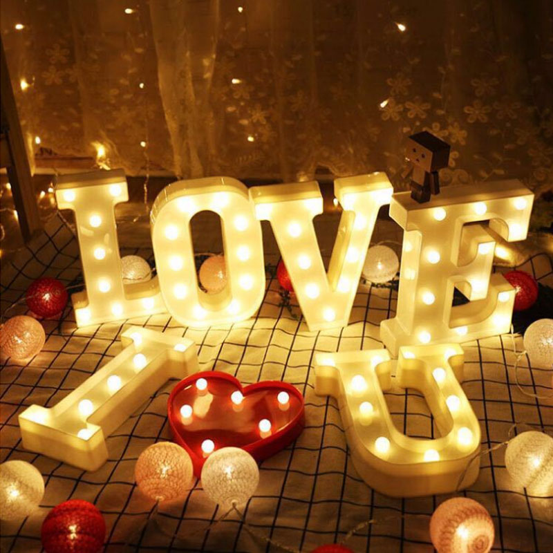 Custom Alphabet arabic number marquee Lights 3D Led Letter Sign night light outdoor for Bar Hotel Wedding Festival decoration