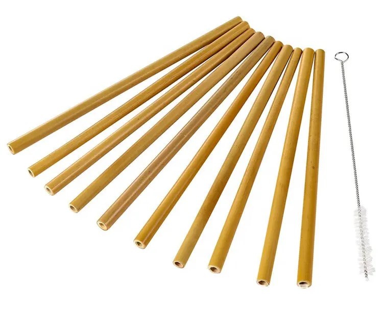 China Factory Wholesale Disposable Bamboo Straws