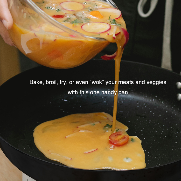 Wholesale Carbon Steel Cookware Cooking Non Stick Coating Frying Pan