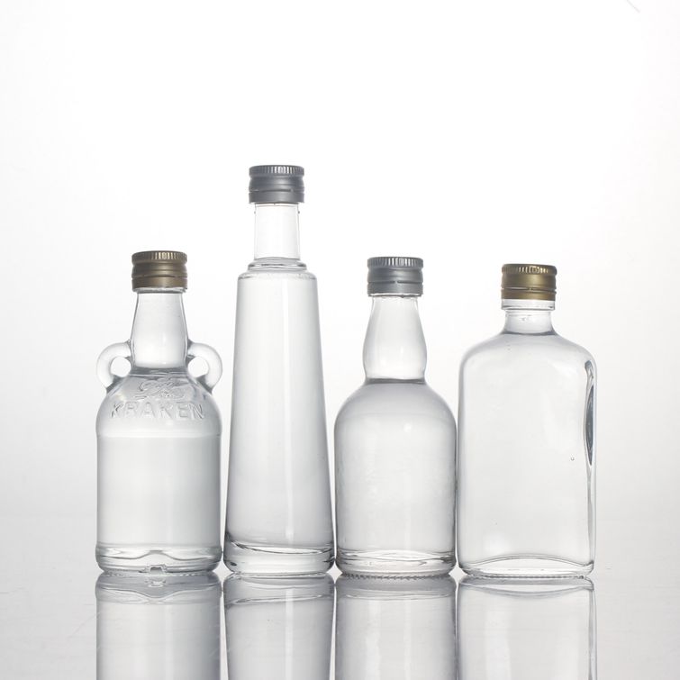 Прозрачные стеклянные бутылки для виски и водки hign flight, 50 мл, 5cl, в наличии