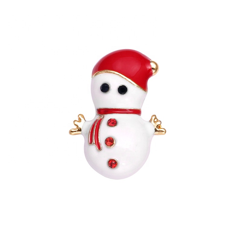 New design enamel Snowman Santa Claus bell socks tree Christmas Brooch Pin Christmas holiday gift