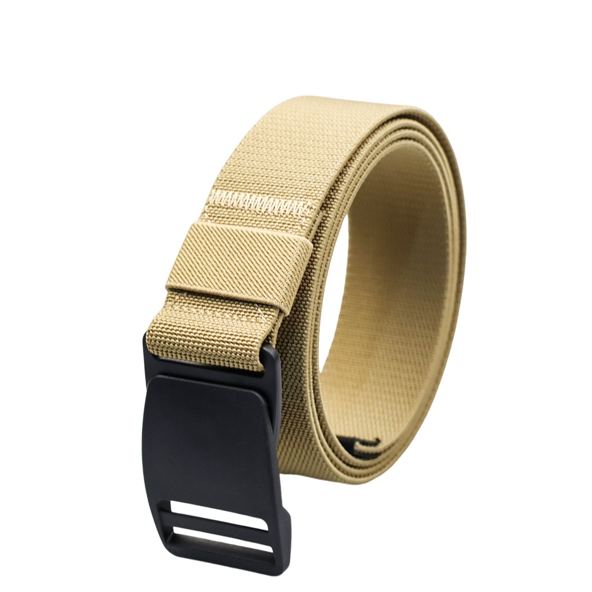 Adjustable Tactical Nylon Plastic Buckle Elastic Canvas Belts Men Women Casual Outdoor Security Inspection Custom Stretch Alloy