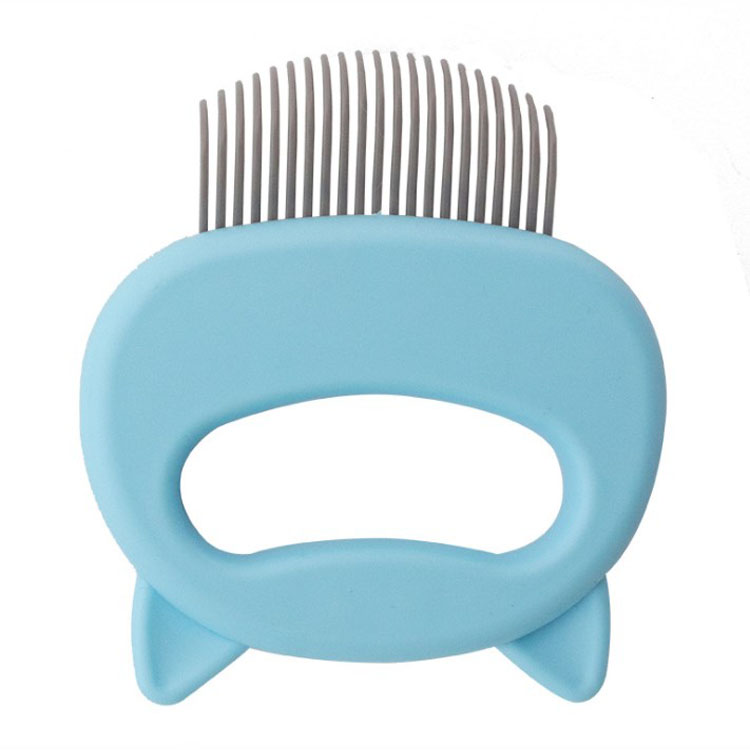 Hot Removes Tangles and Knots Cat Comb Removing Matted Fur Grooming Tool with Stainless Steel Teeth and Non-Slip Dog Ear Comb