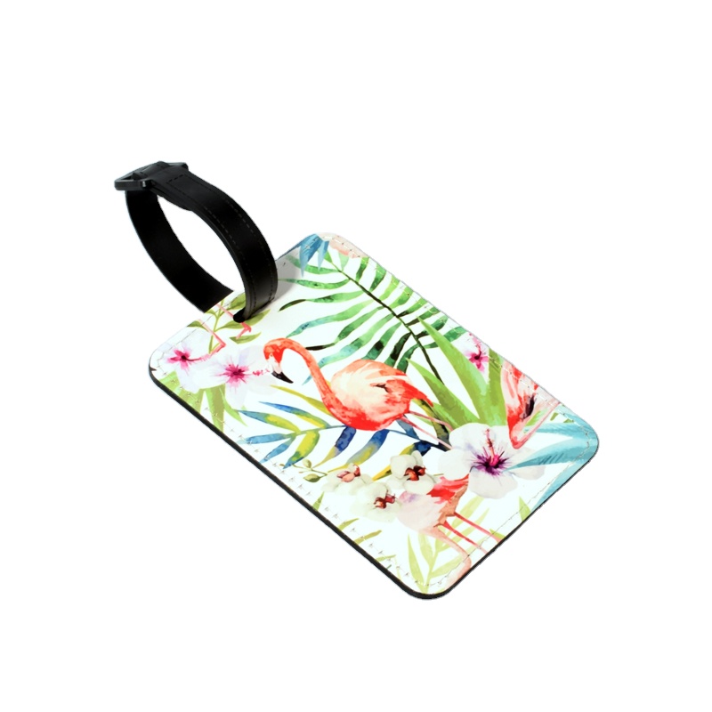 Двусторонняя прямоугольная бирка для багажа Qualisub Blank Sublimation PU для путешествий