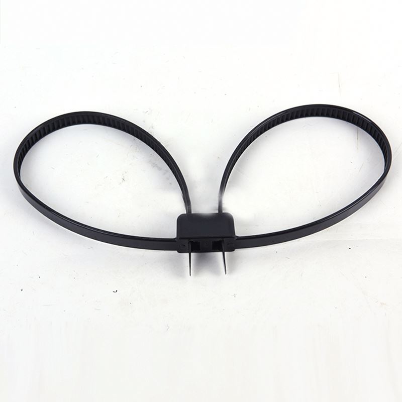 High Strength Black Nylon Double Sided Police Self Tie Handcuffs