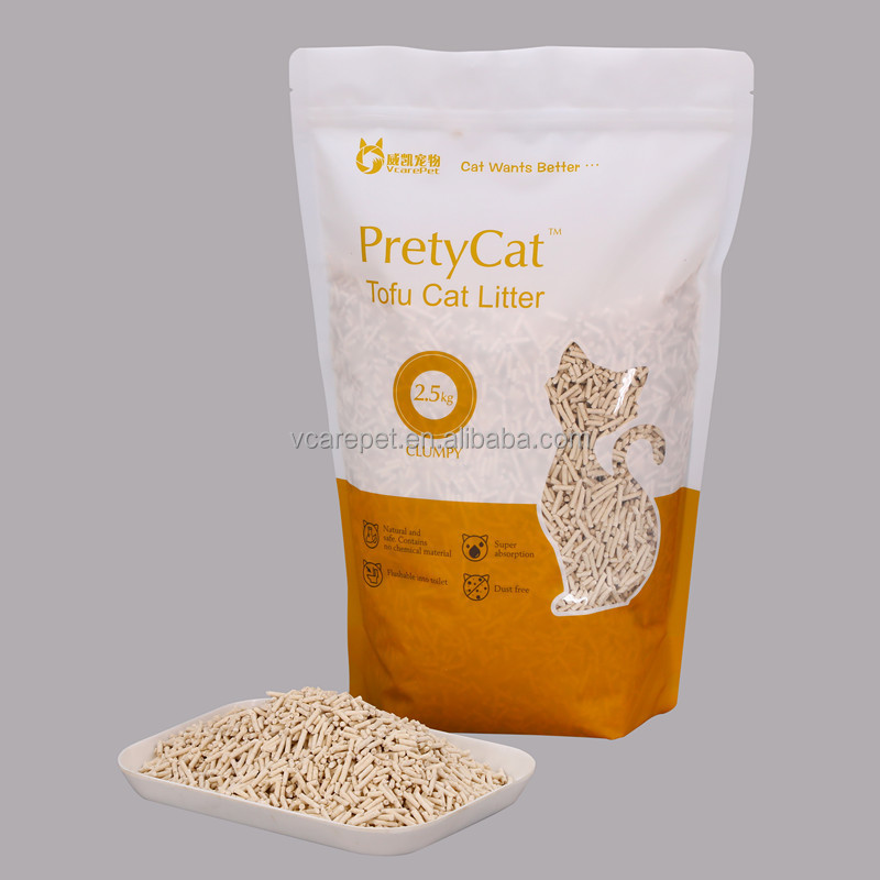 Vcare профессиональный oem оптовая продажа кошачий помет в полоску tofu кошачий помет