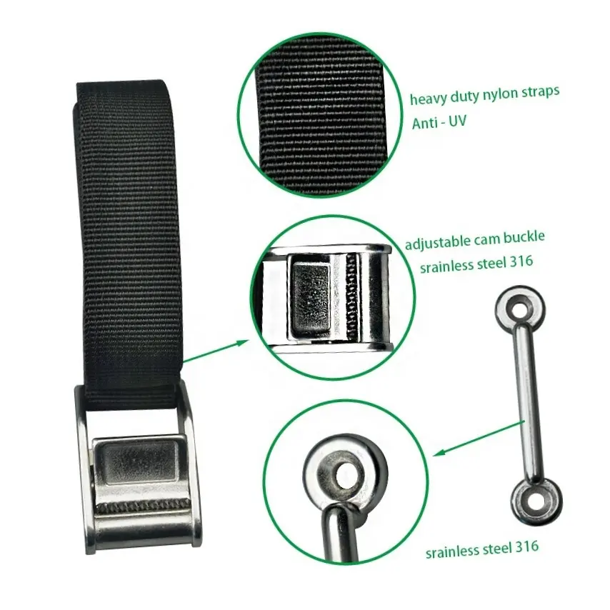 Durable marine battery strap cargo strap Custom size 70 inches long and 1.5 inches wide