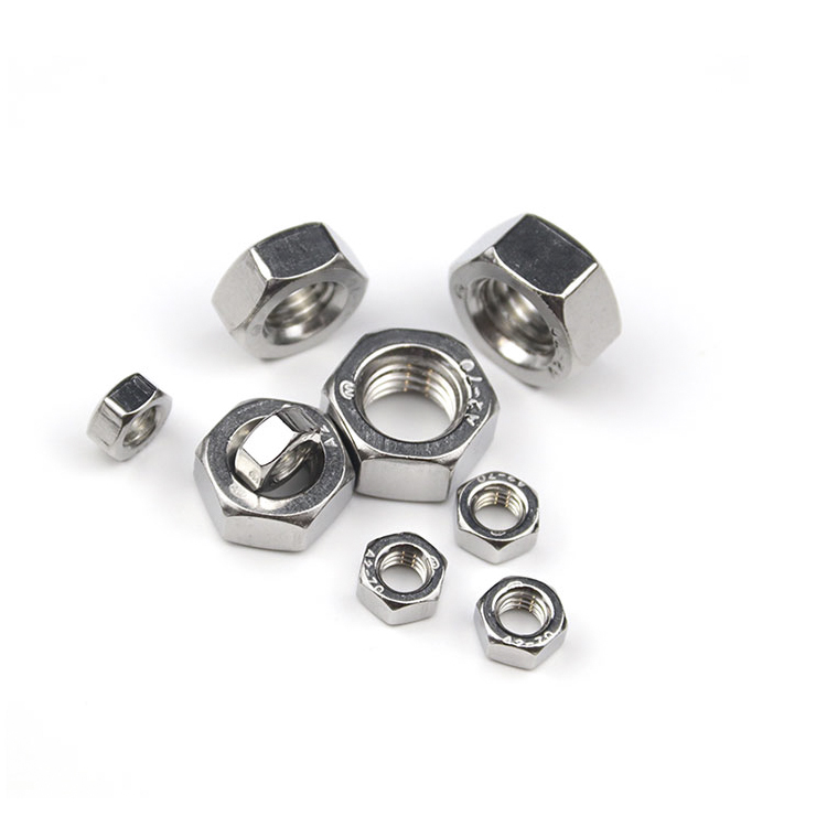 Stainless Steel Bolt Nuts Din933 A2-70 Stainless Steel Hex Nuts