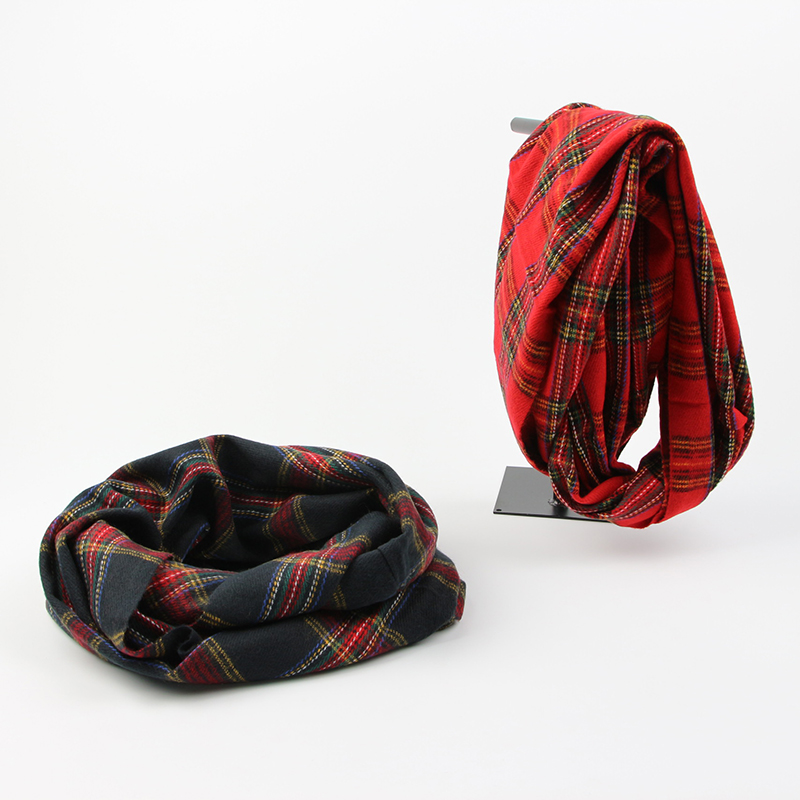 Women Scarf For Adult Winter Warm Thermal Outdoor Snood Scarf Shawl Plaid Pattern High Quality Scarves 2021