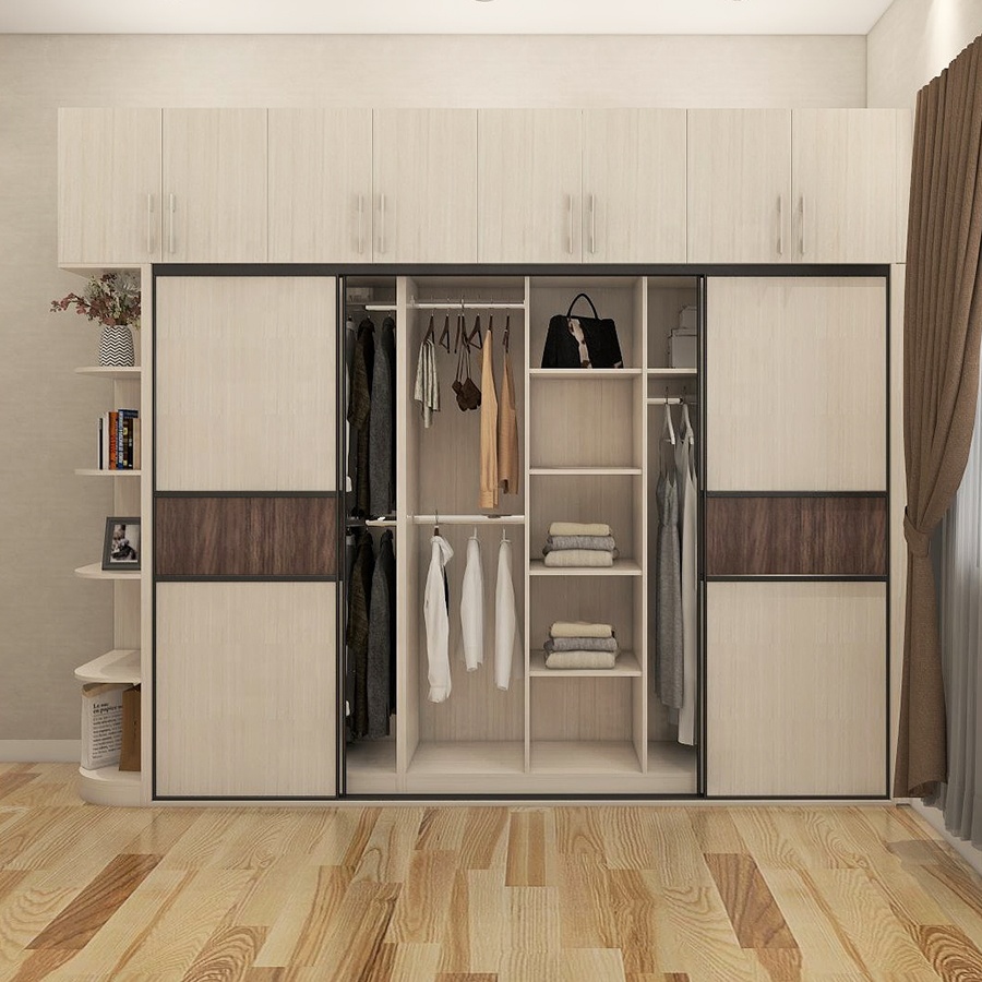 Деревянный большой шкаф OEM услуги MDF деревянный шкаф для спальни новый дизайн