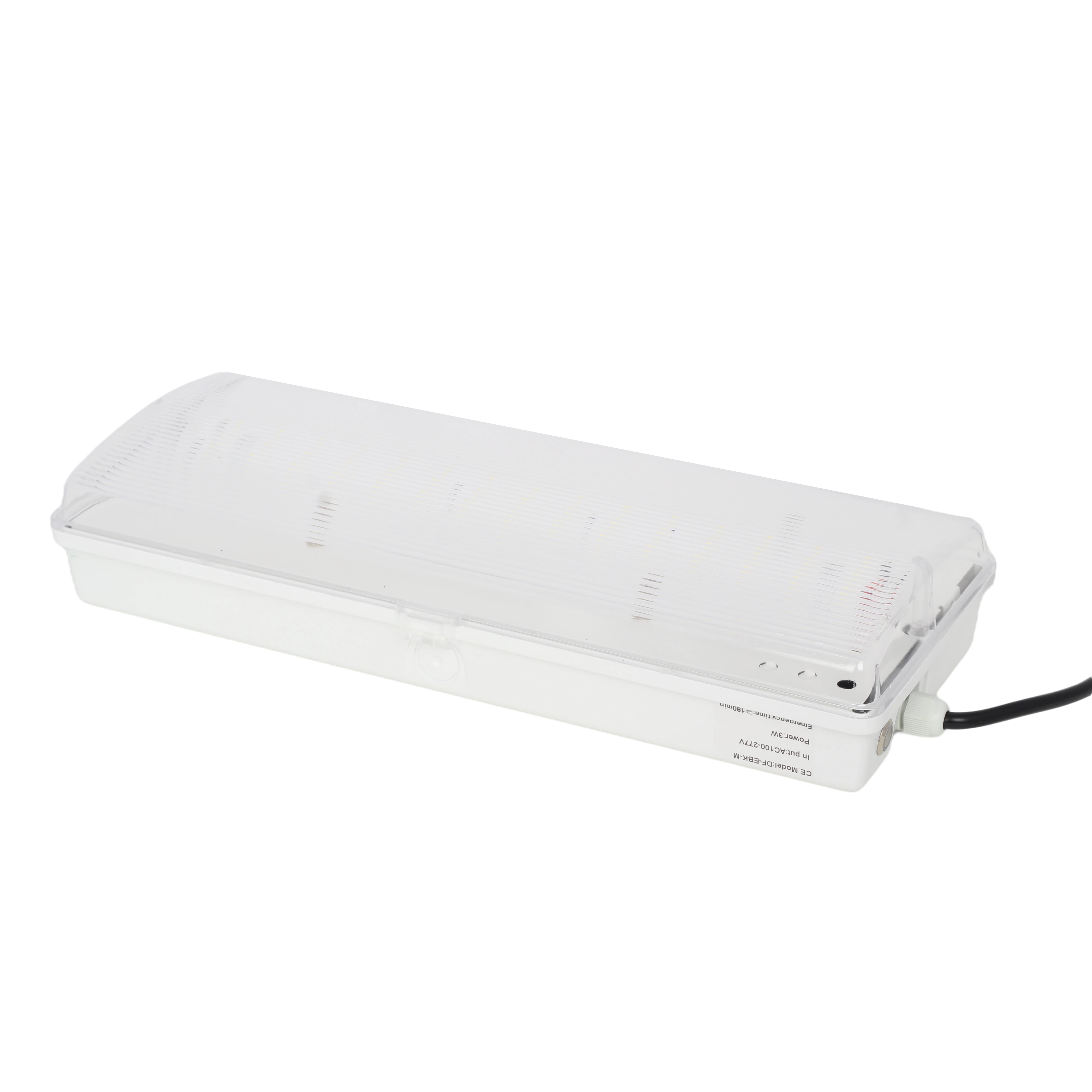 LED emergency wall lamp 3W3 hours 0.3m rechargeable exit sign light CE certification can be customized