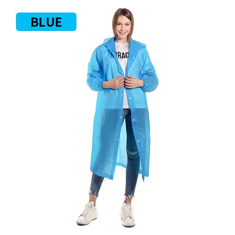 Support custom long fashion multiple colors rain coat waterproof poncho for outdoor