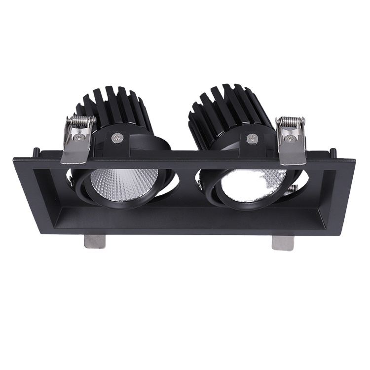Reflector Antiglare Black White LED Spotlight Double head Triple Head Adjustable Ceiling Wall Recessed COB LED Downlight
