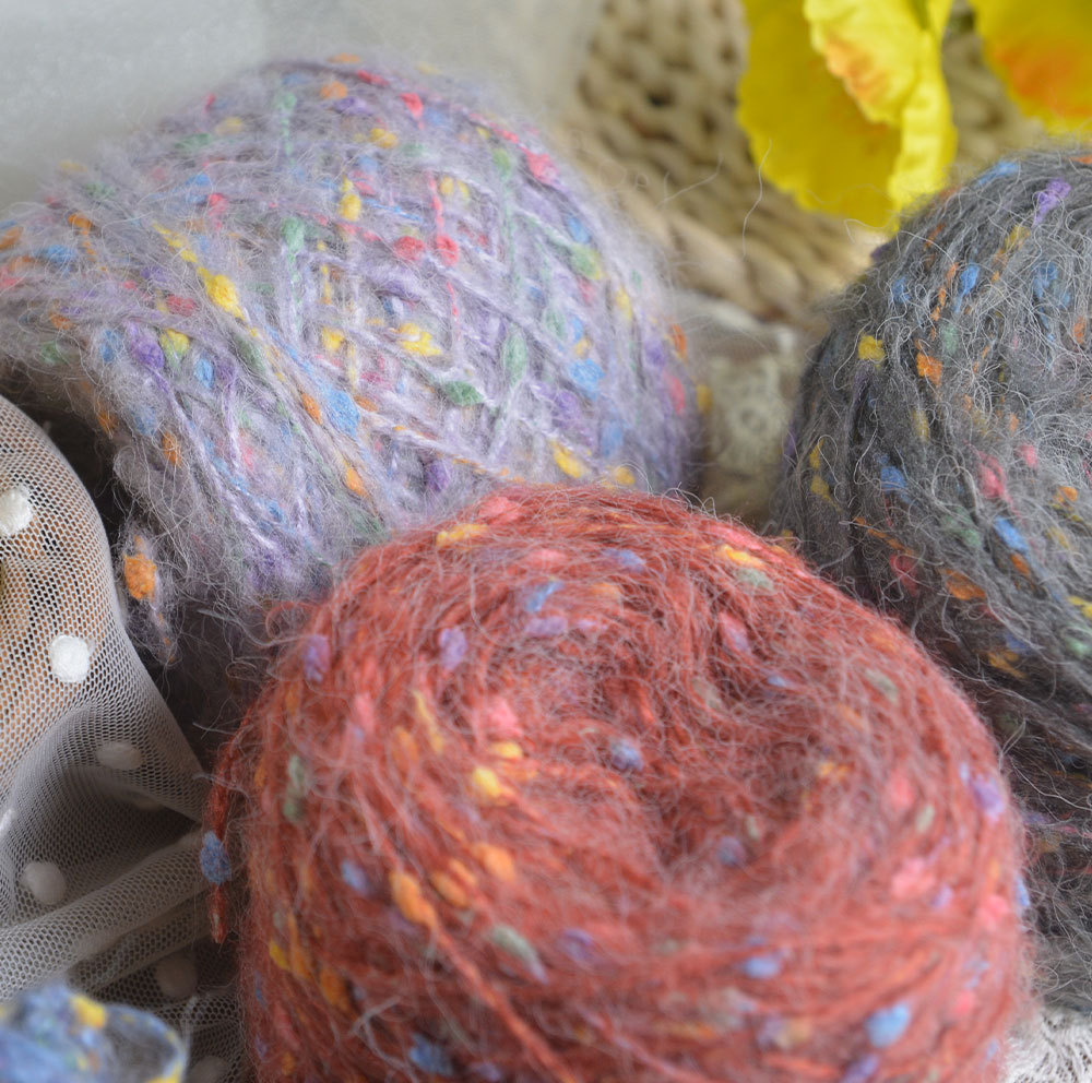 200g Recycled Full Star Mohair Yarn High Tenacity Anti-Static Flame Retardant Knitting Sewing Hand Knitting Made Cotton Raw